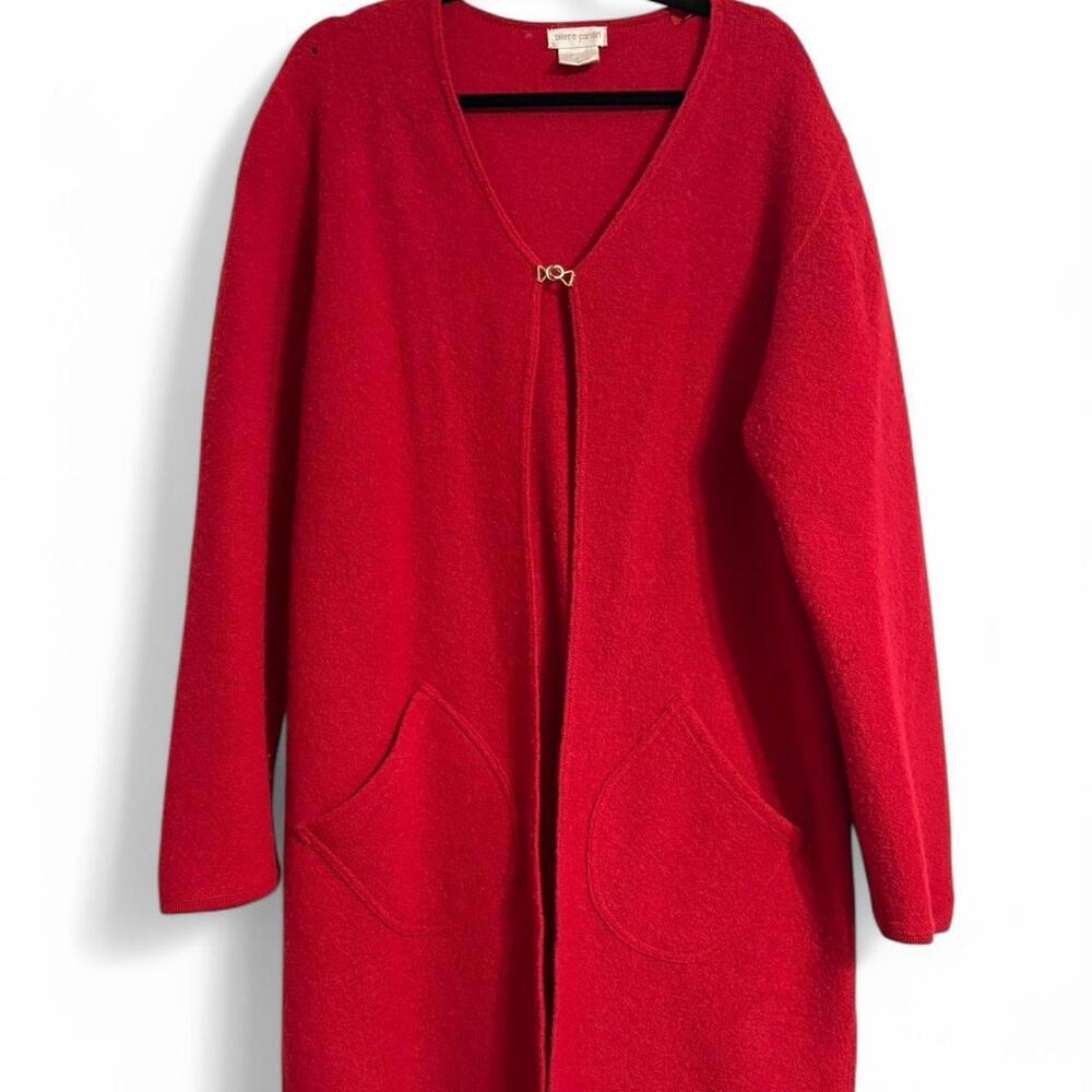 Pierre Cardin red wool coat vintage